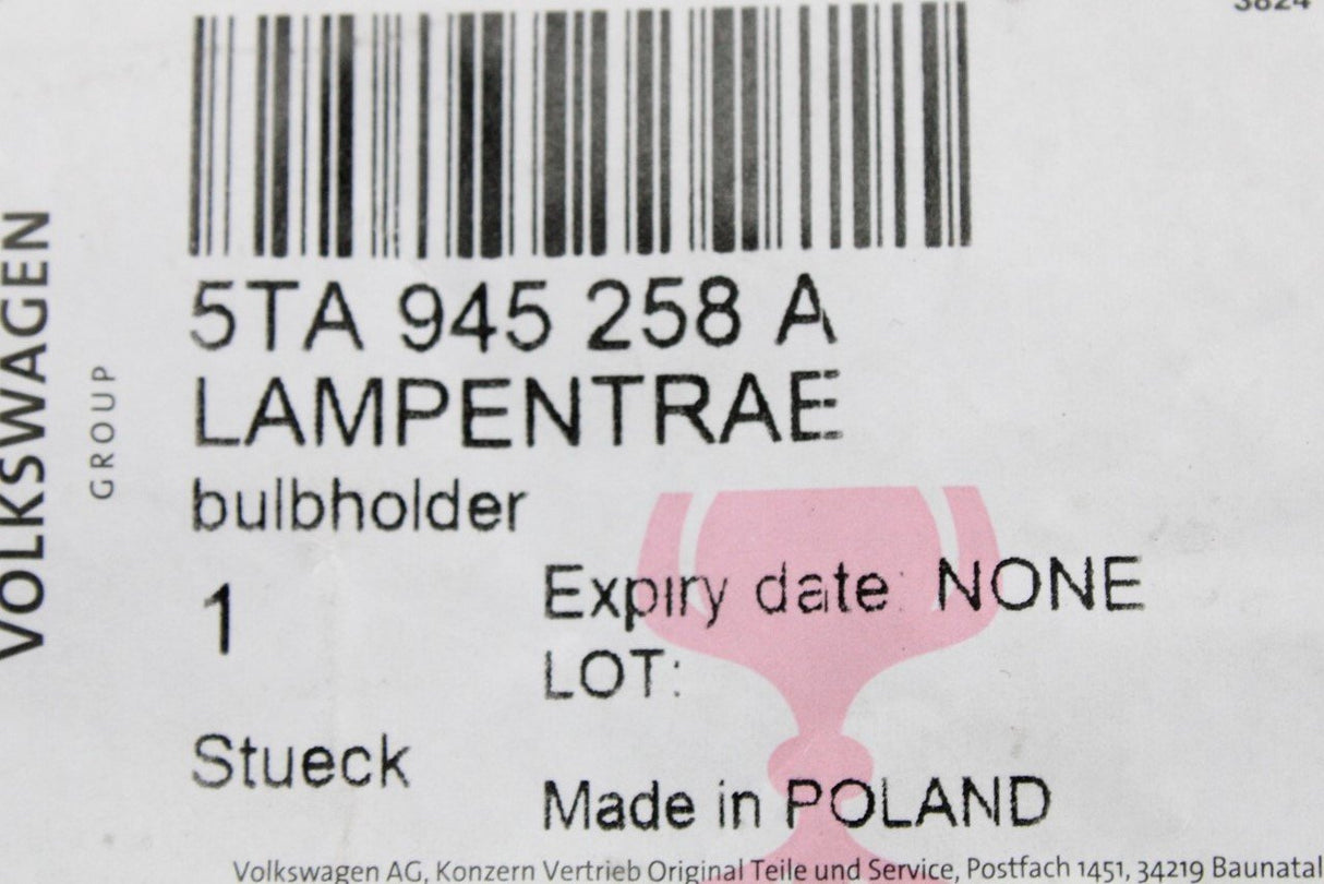 VW Touran 2016-on outer rear light bulb holder (right) 5TA945258A