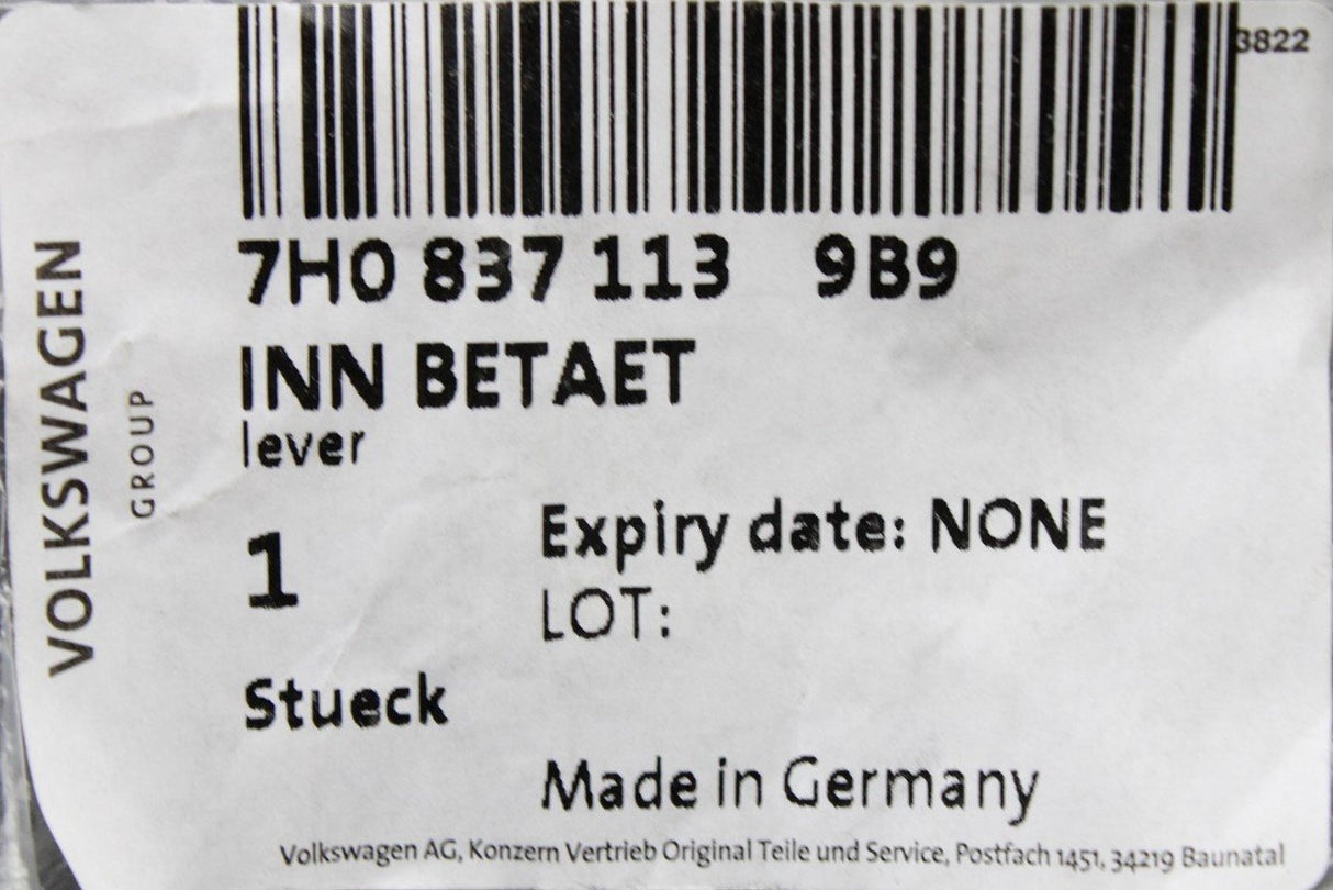 VW Transporter T5 T5.1 03-15 interior door handle (left) 7H0837113 9B9