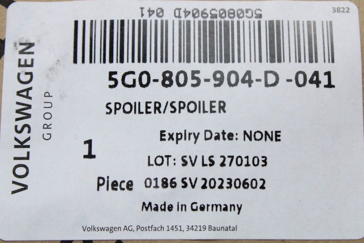 VW Golf R MK7.5 17-20 front bumper spoiler trim (right) 5G0805904D 041