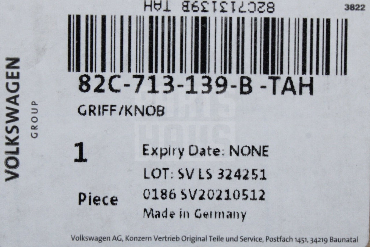 Audi A1 2019-on gearstick knob & gaiter (automatic) 82C713139B TAH