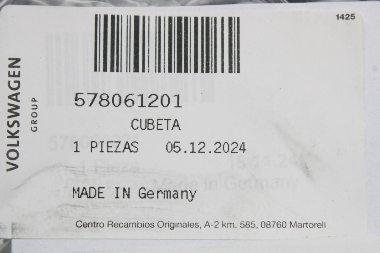 Cupra Terramar 2024-on rigid boot compartment liner 578061201