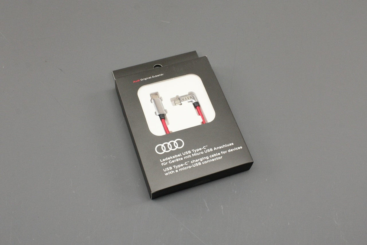 Audi USB-C to micro-USB charging cable (red/silver) 8S0051435J