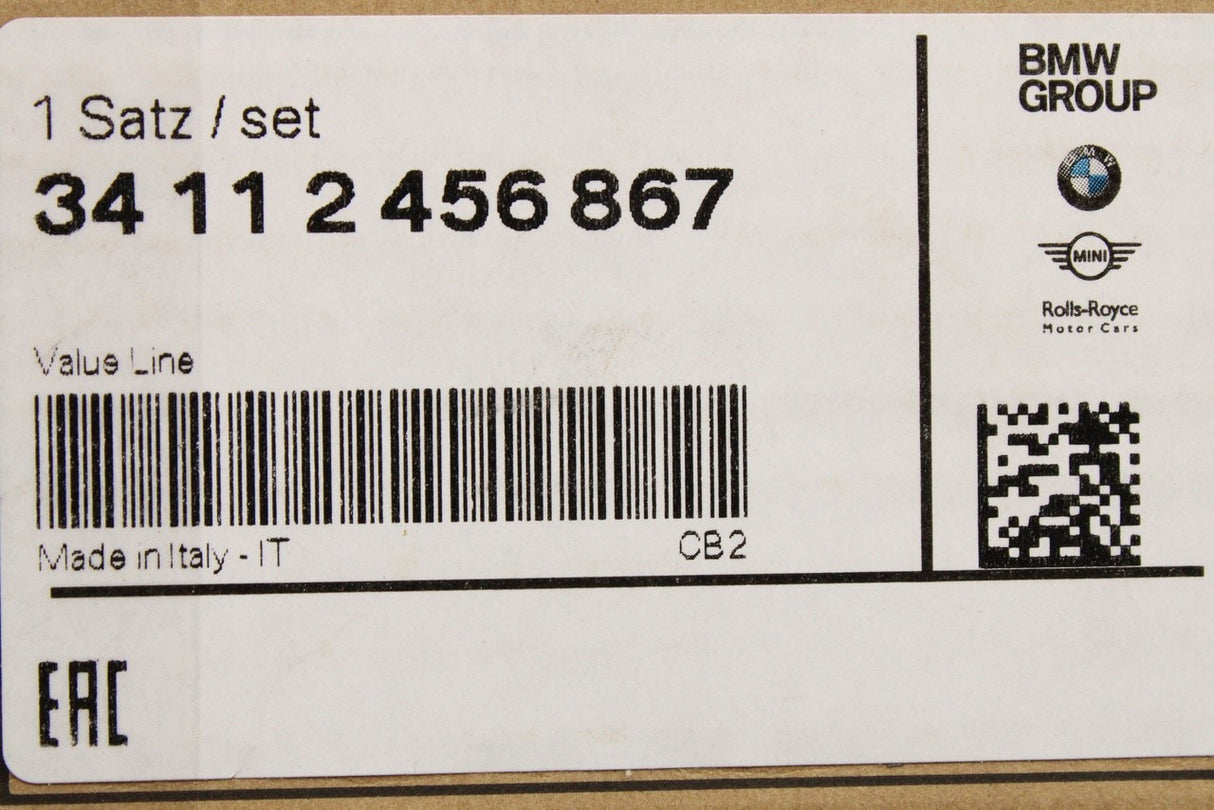 BMW X3 F25 X4 F26 front brake pads set 34112456867