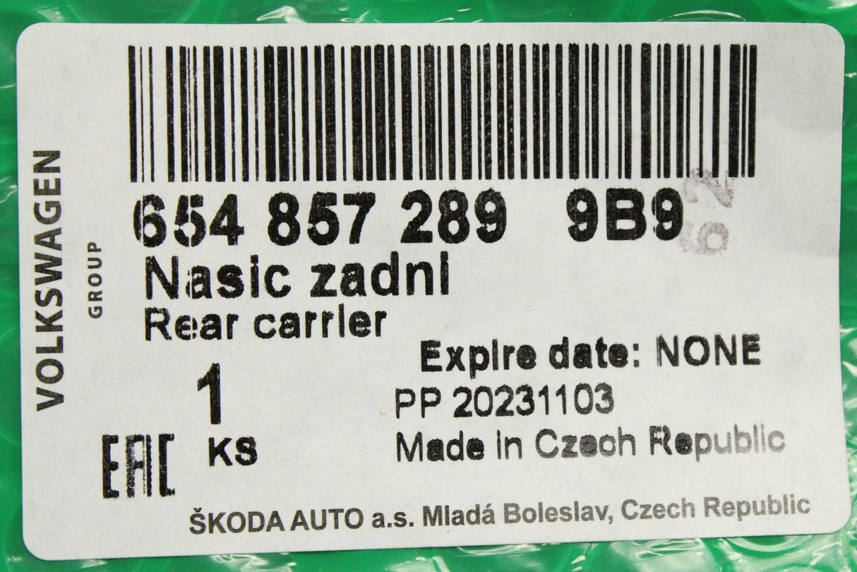Skoda Scala Kamiq 2019-on centre console trim (rear) 654857289 9B9