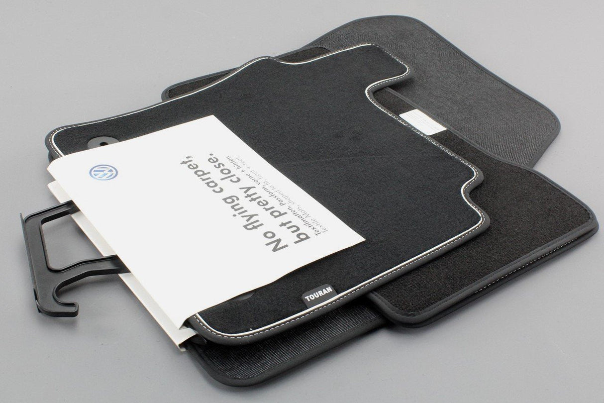 VW Touran 16-2021 front & rear premium carpet floor mats 5QC061270 WGK