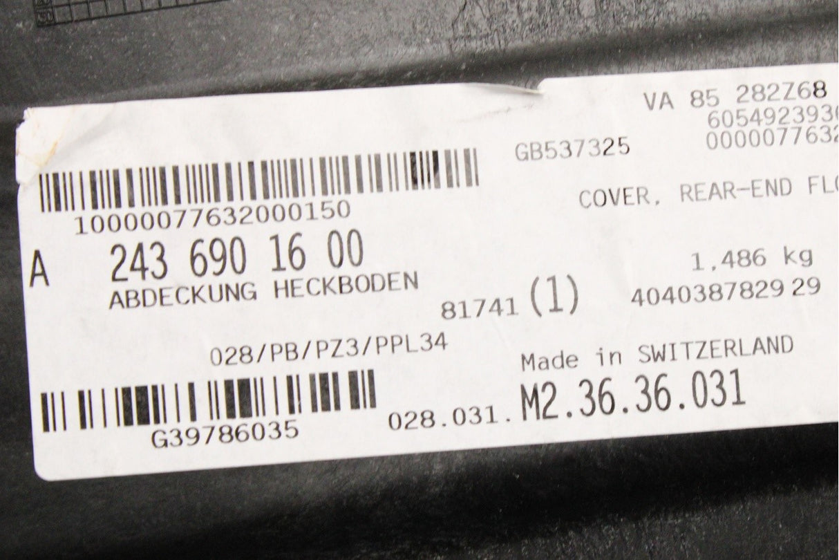 Mercedes-Benz EQB W243 underbody cover (rear) A2436901600