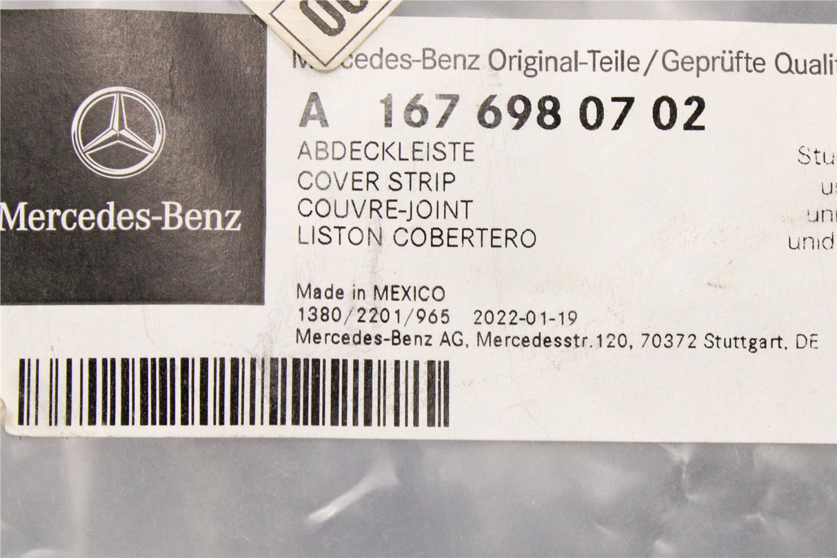 Mercedes-Benz GLE W167 rear door trim strip (left) A1676980702