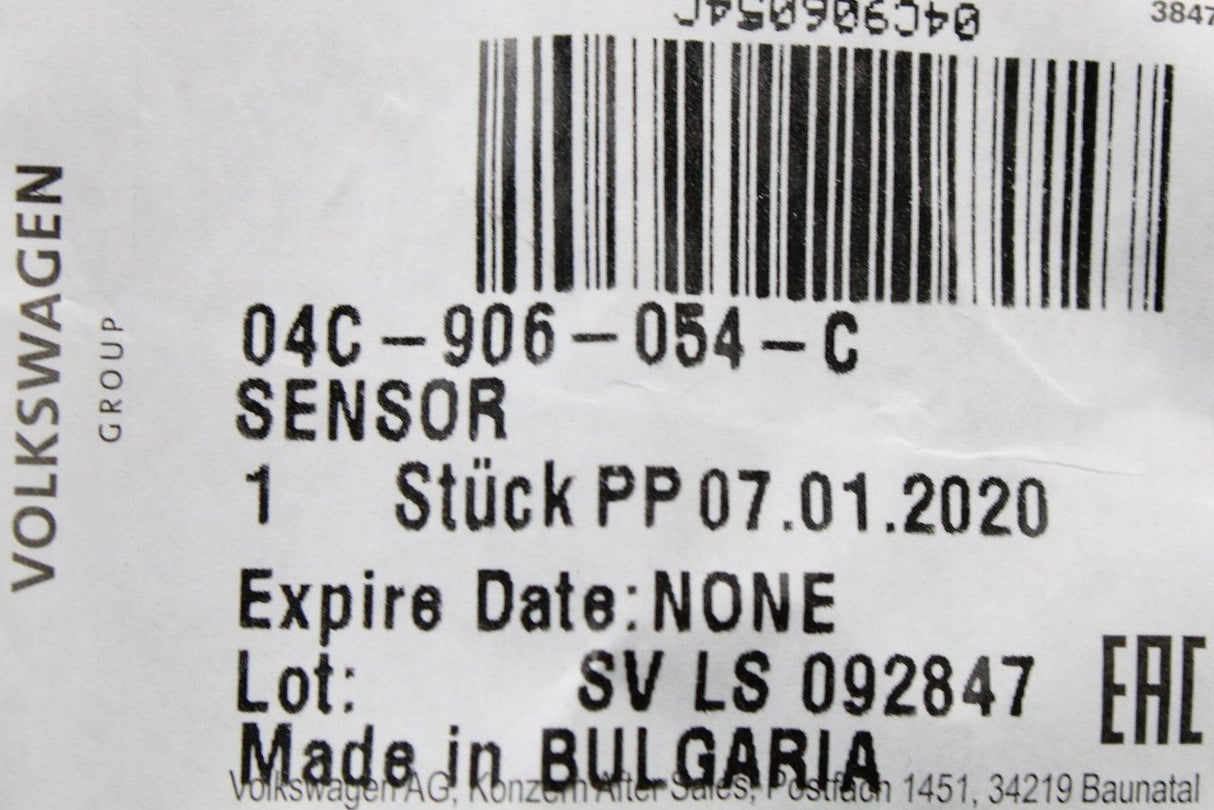 VW Audi Skoda SEAT 1.0 1.5 TFSI TSI fuel rail pressure sensor 04C906054C