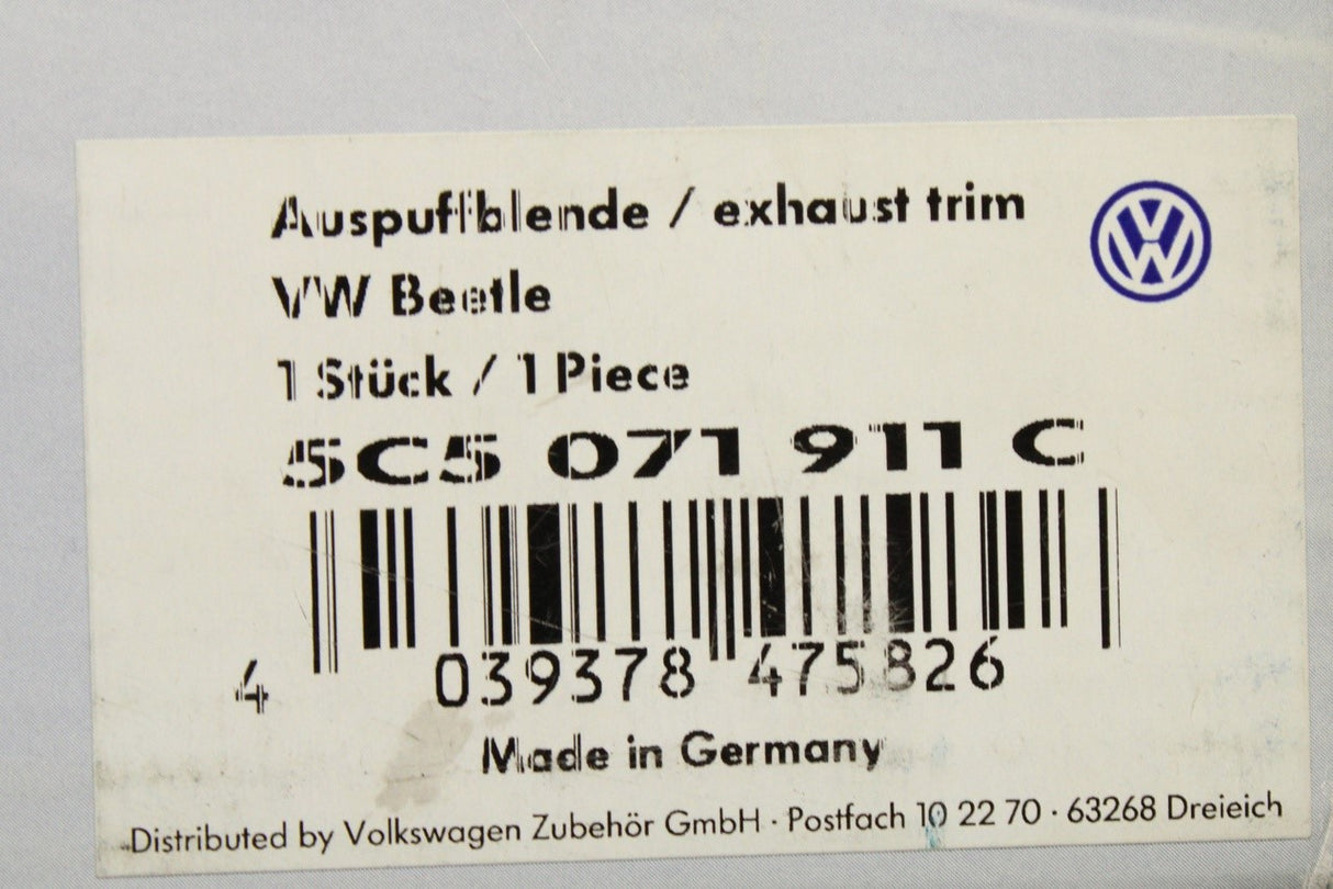 VW Golf MK7 Golf Touran Beetle 2012-on twin tail pipe trim 5C5071911C