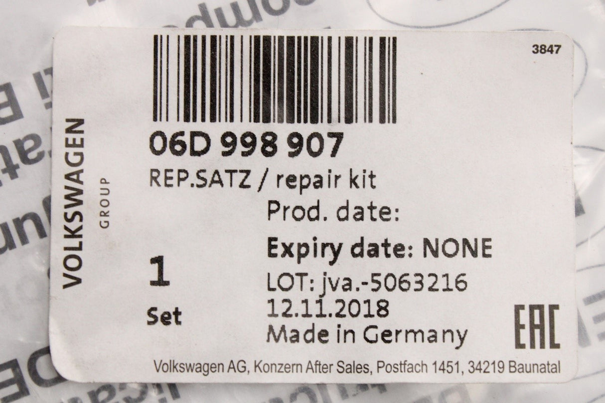 VW Audi Skoda SEAT 2.0 FSI TFSI TSI fuel injector repair kit 06D998907