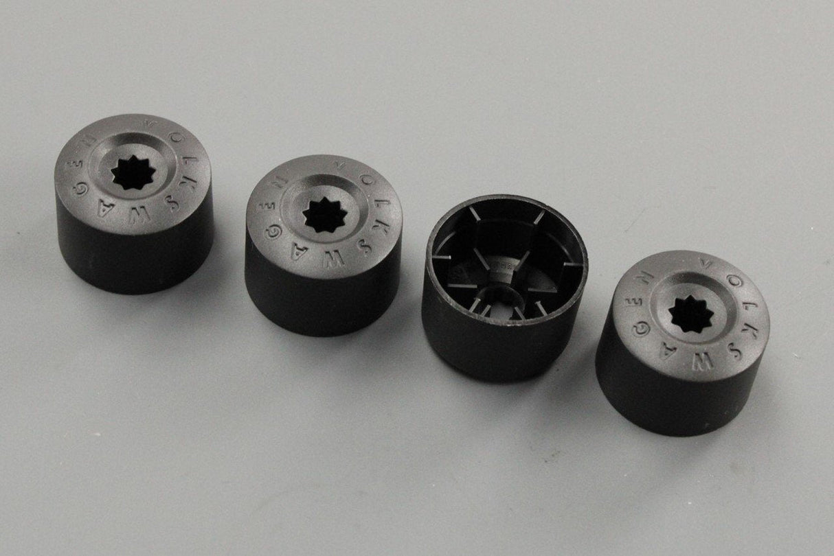 VW Volkswagen locking wheel bolt nut cover caps (x4) 3C0601173A 9B9