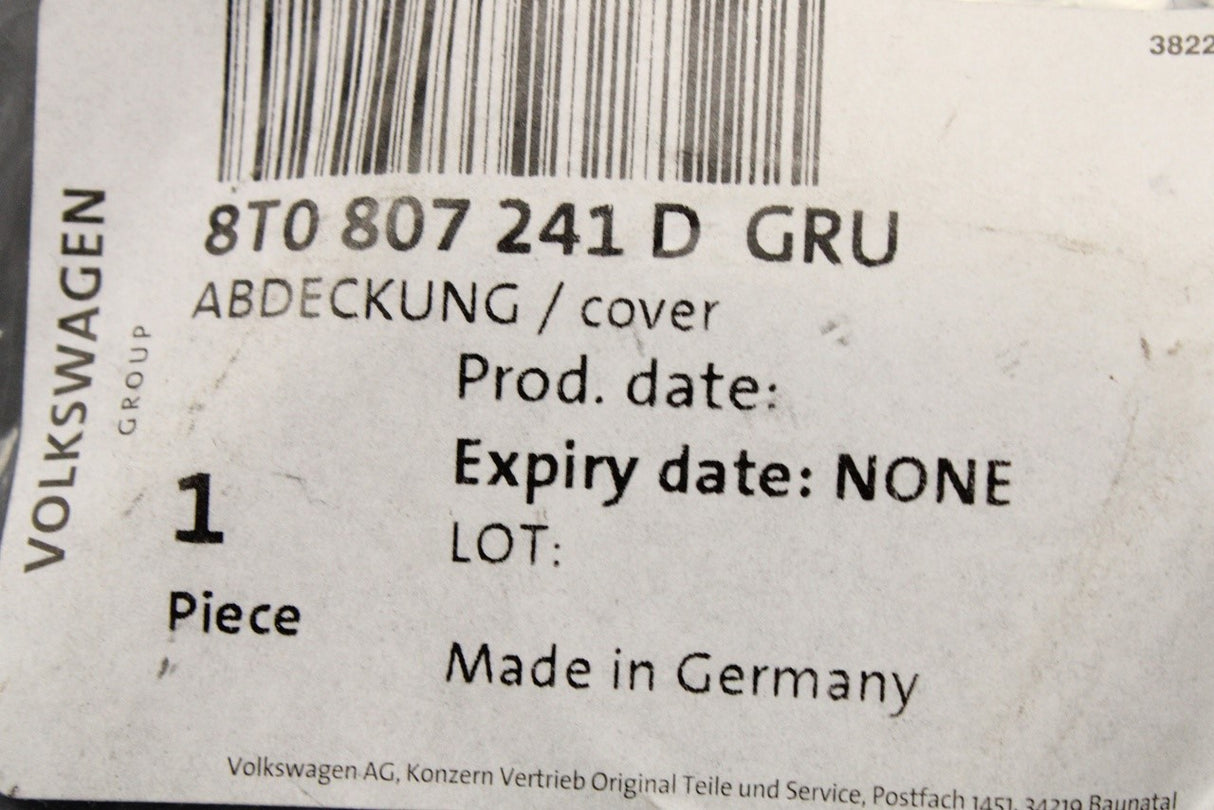 Audi A5 S5 2008-2017 towing eye cover (right) 8T0807241D GRU