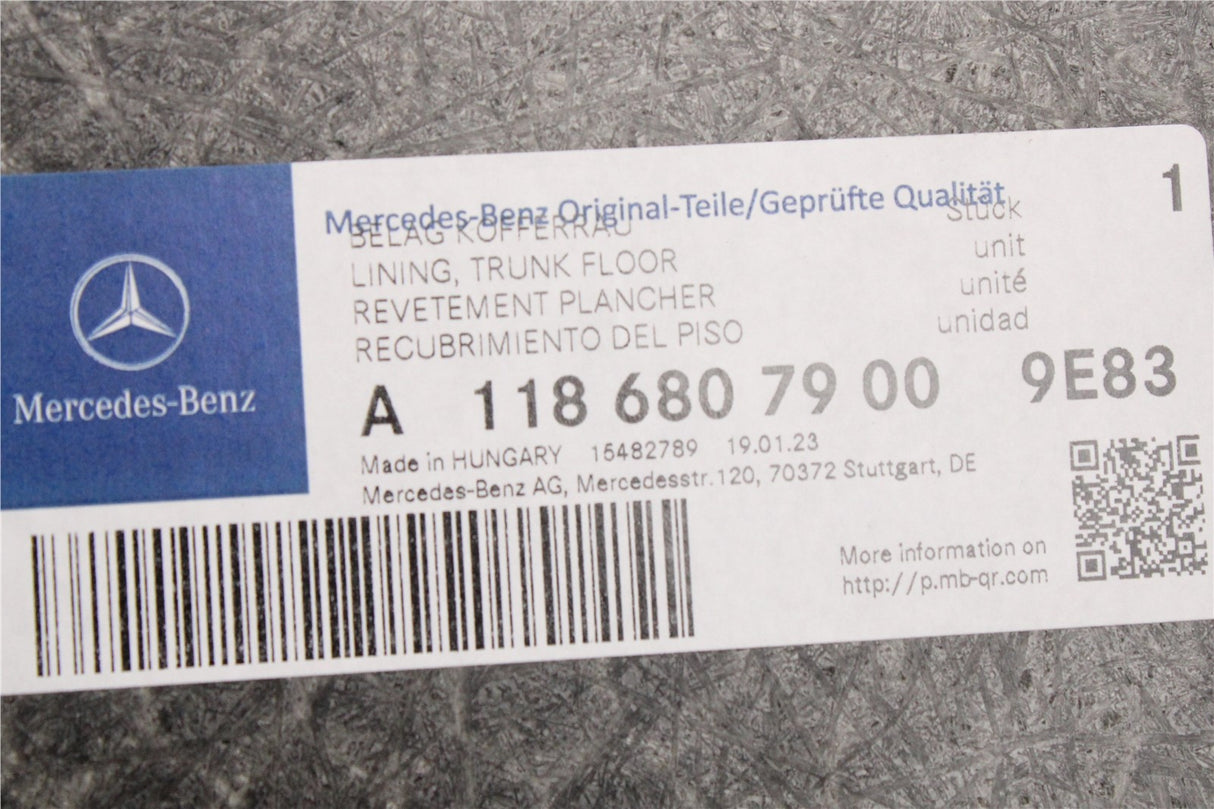 Mercedes-Benz CLA 250e W118 boot floor (coupe) A11868079009E83