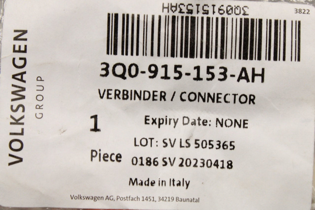VW Passat GTE 2018-24 high voltage connector 3Q0915153AH