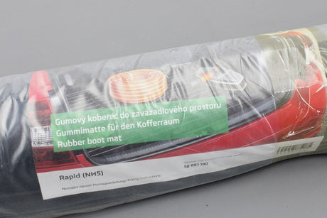 Skoda Rapid Spaceback 2013-Onward rubber boot liner (Black) 5JJ061190