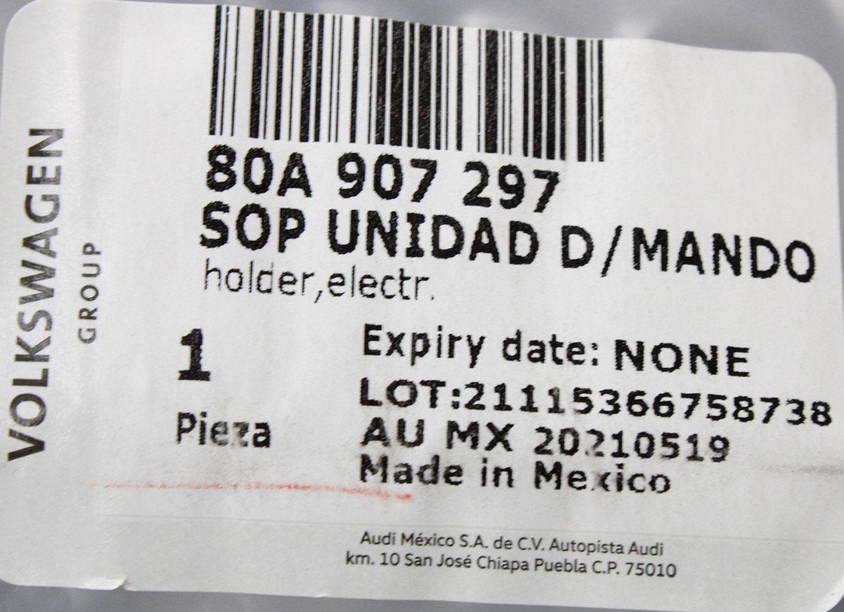 Audi Q5 2017-on retainer for trailer detection control unit 80A907297