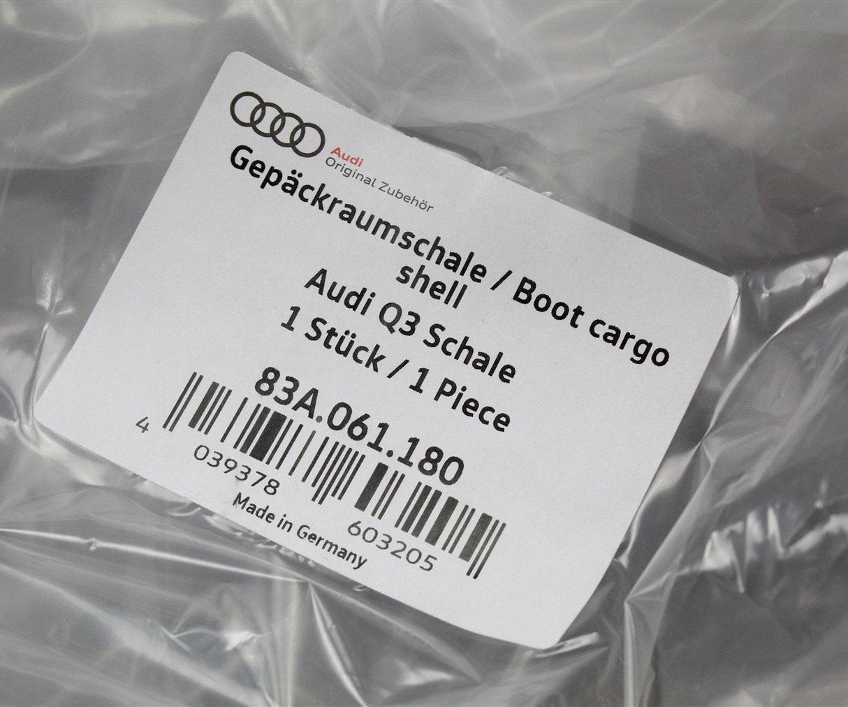 Audi Q3 2019-onwards boot load liner cargo mat 83A061180