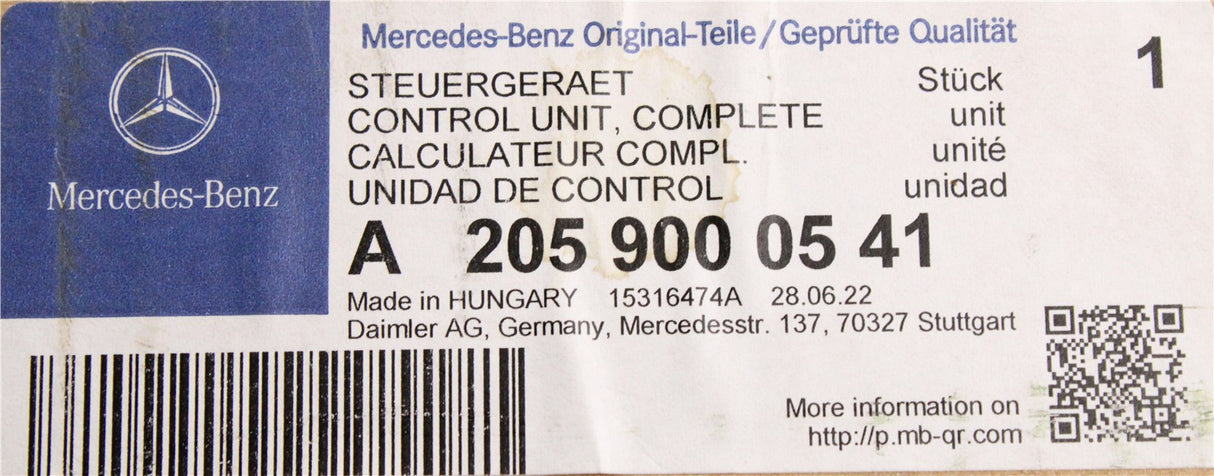 Mercedes-Benz W205 radio comand head unit A2059000541