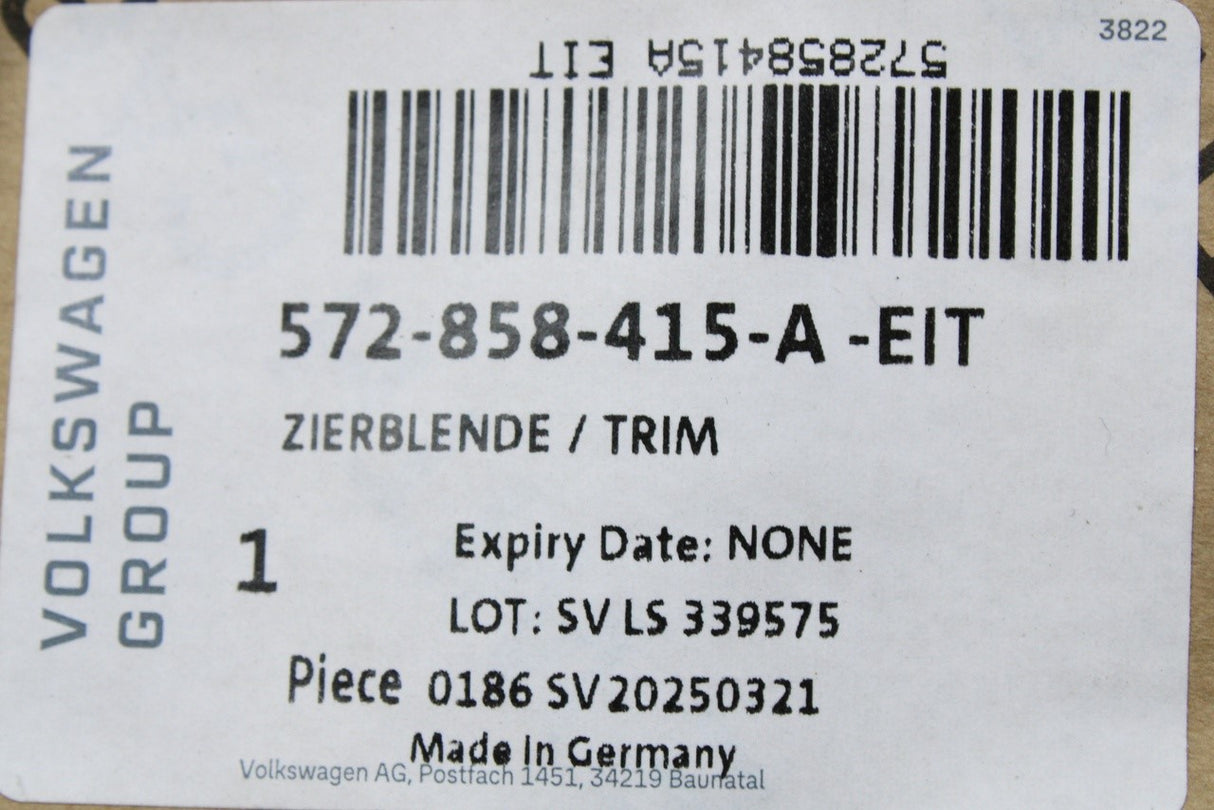 VW Tiguan 2024-on RHD dashboard trim panel (left) 572858415A EIT