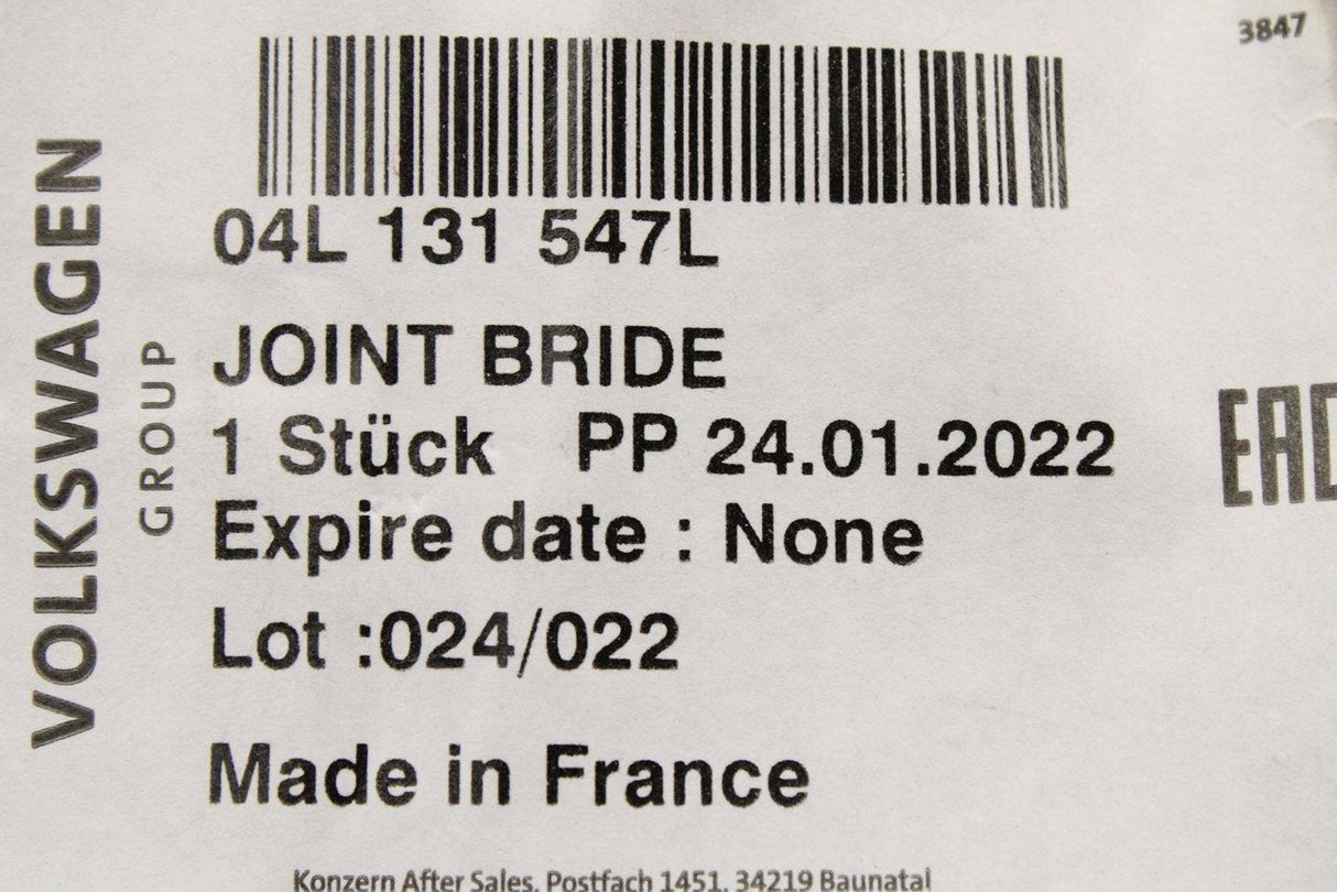VW Golf Audi Skoda SEAT EGR valve gasket seal (1.6 2.0 TDI) 04L131547L