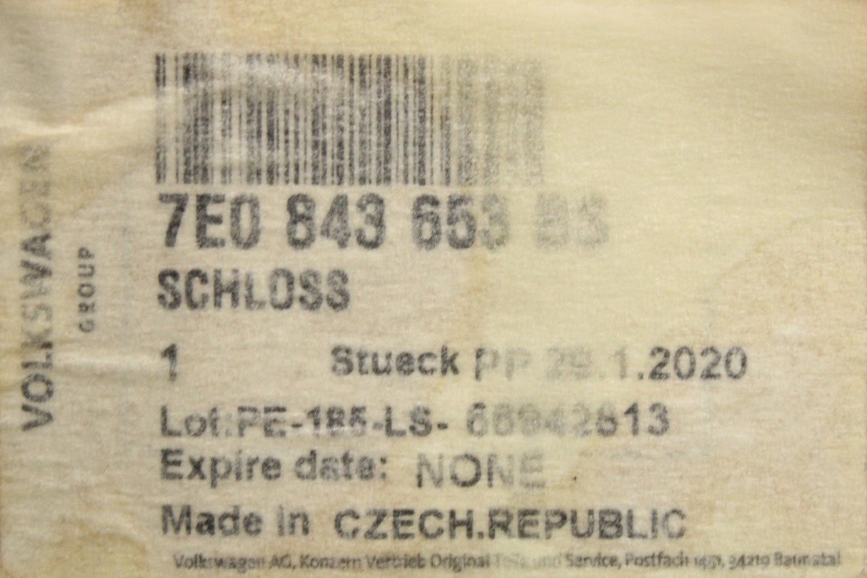 VW Transporter 08-19 sliding door central locking mechanism 7E0843653BS