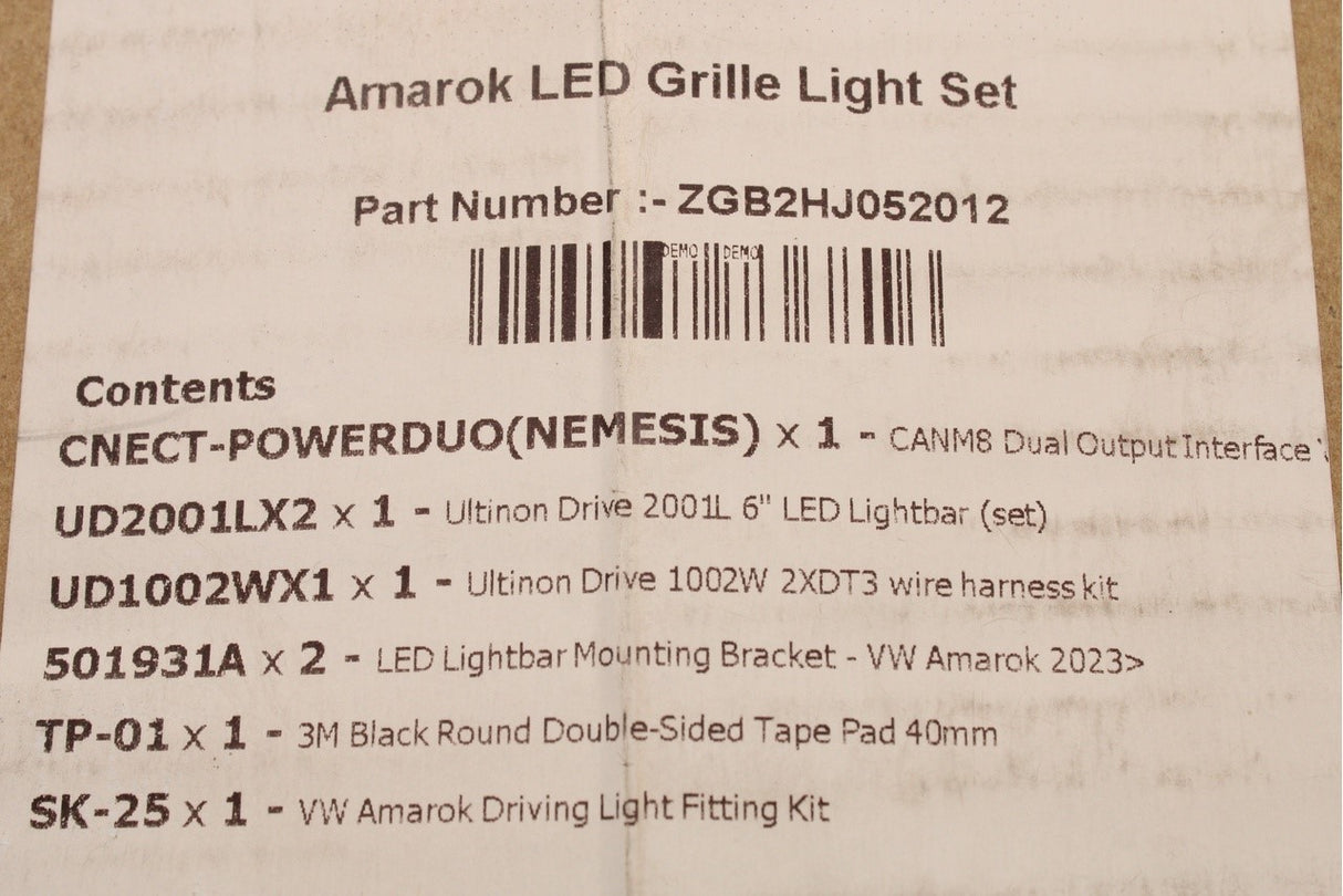 VW Amarok 2023-on high intensity LED grille lights ZGB2HJ052012