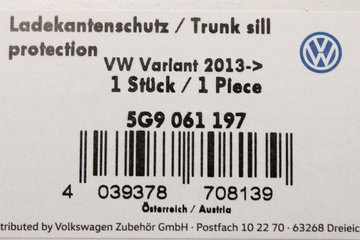 VW Golf MK7 Estate 2014-2017 bumper load edge protector (rear) 5G9061197