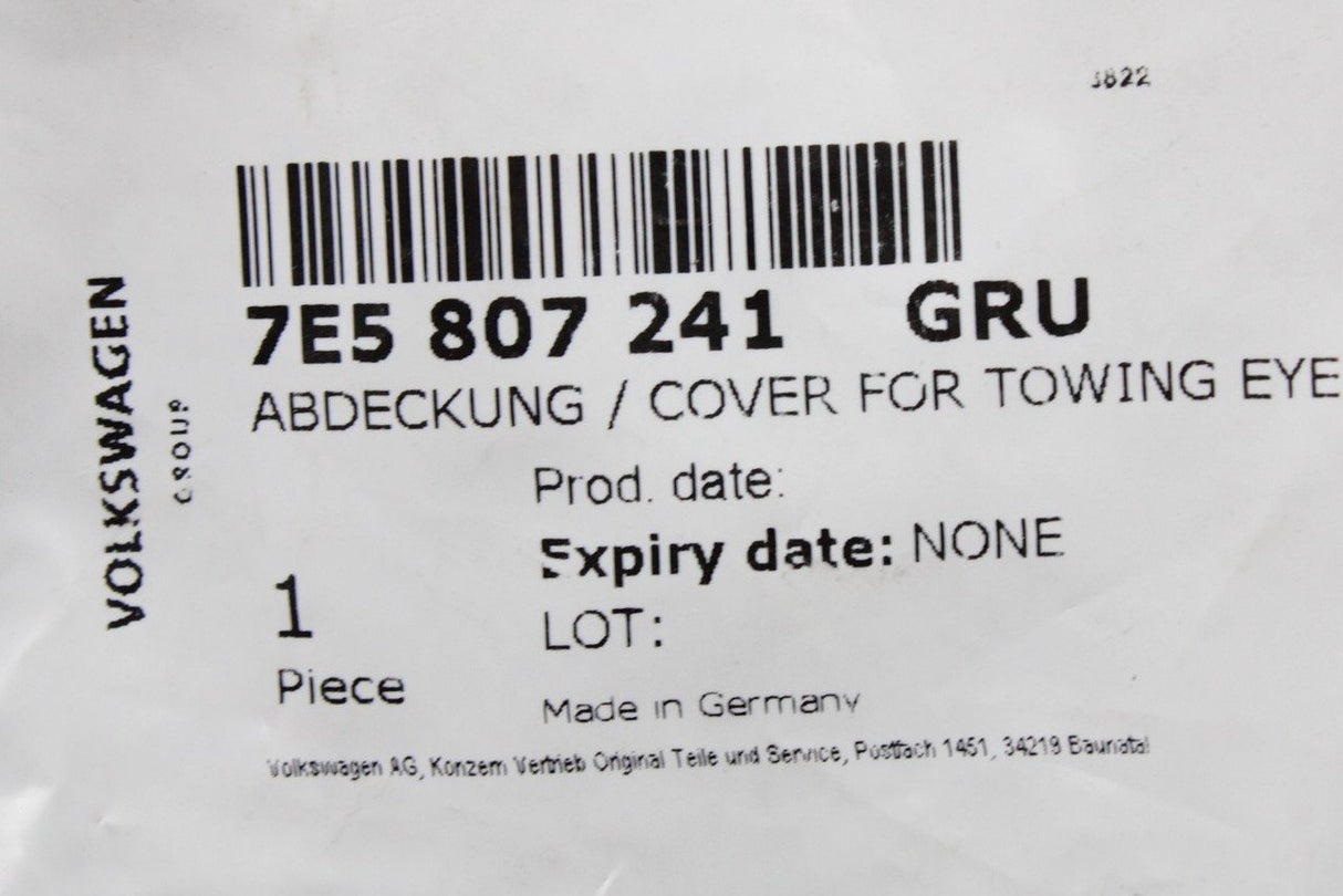 VW T6 Transporter California Front tow eye cover primed 7E5807241 GRU