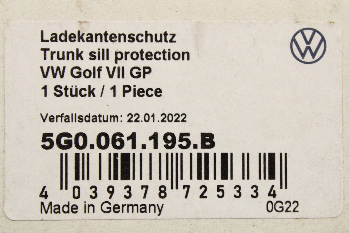VW Golf MK7.5 2017-2020 bumper load edge protector 5G0061195B