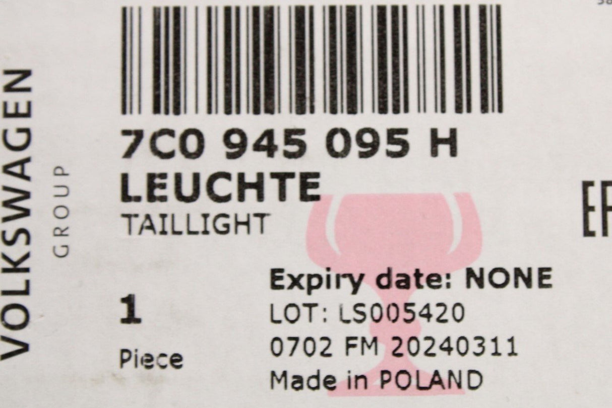 VW Crafter e-Crafter 2017-on tail light (rear left) 7C0945096H