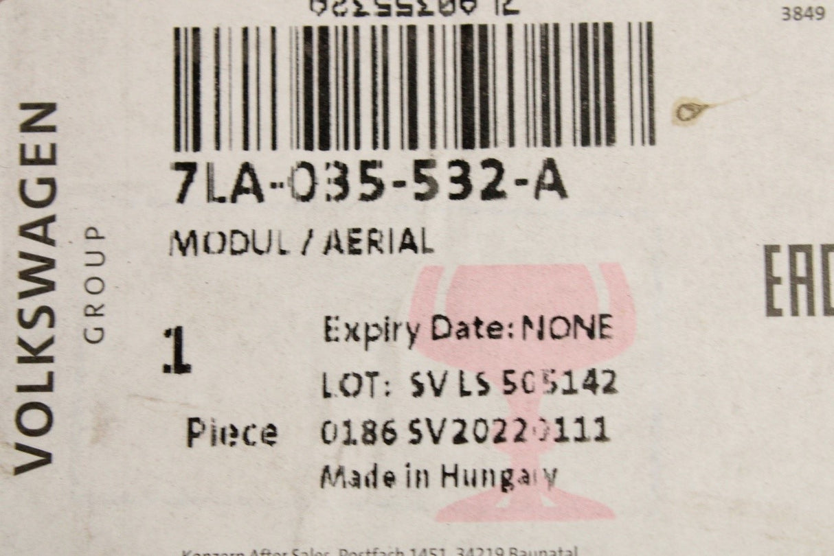 VW Transporter T6.1 2020-on FM2 aerial module 7LA035532A