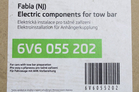 Skoda Fabia 2015-2018 Electrical installation kit for towbar 6V6055202
