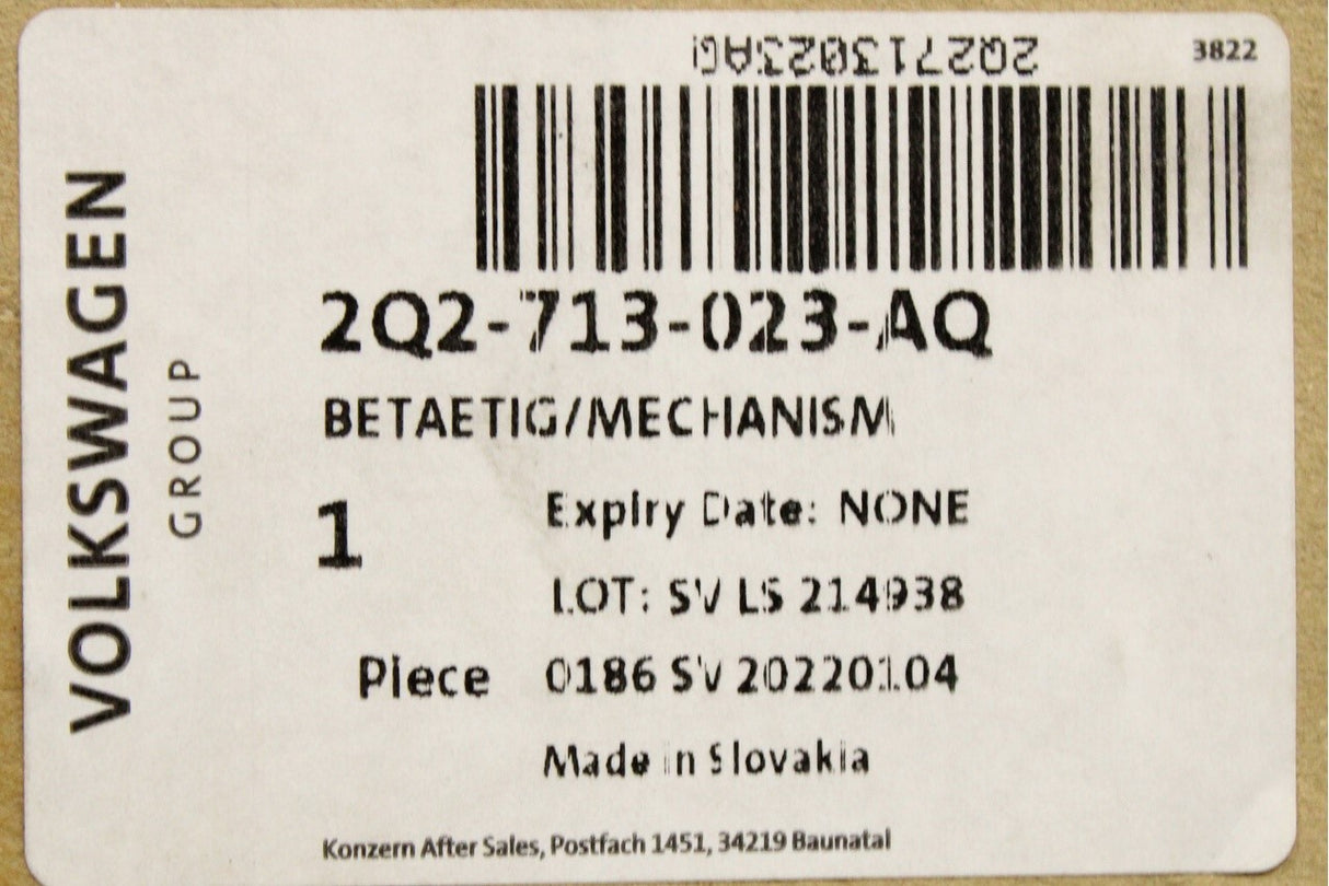 VW Polo Audi A1 Skoda SEAT DSG gear selector mechanism (RHD) 2Q2713023AQ
