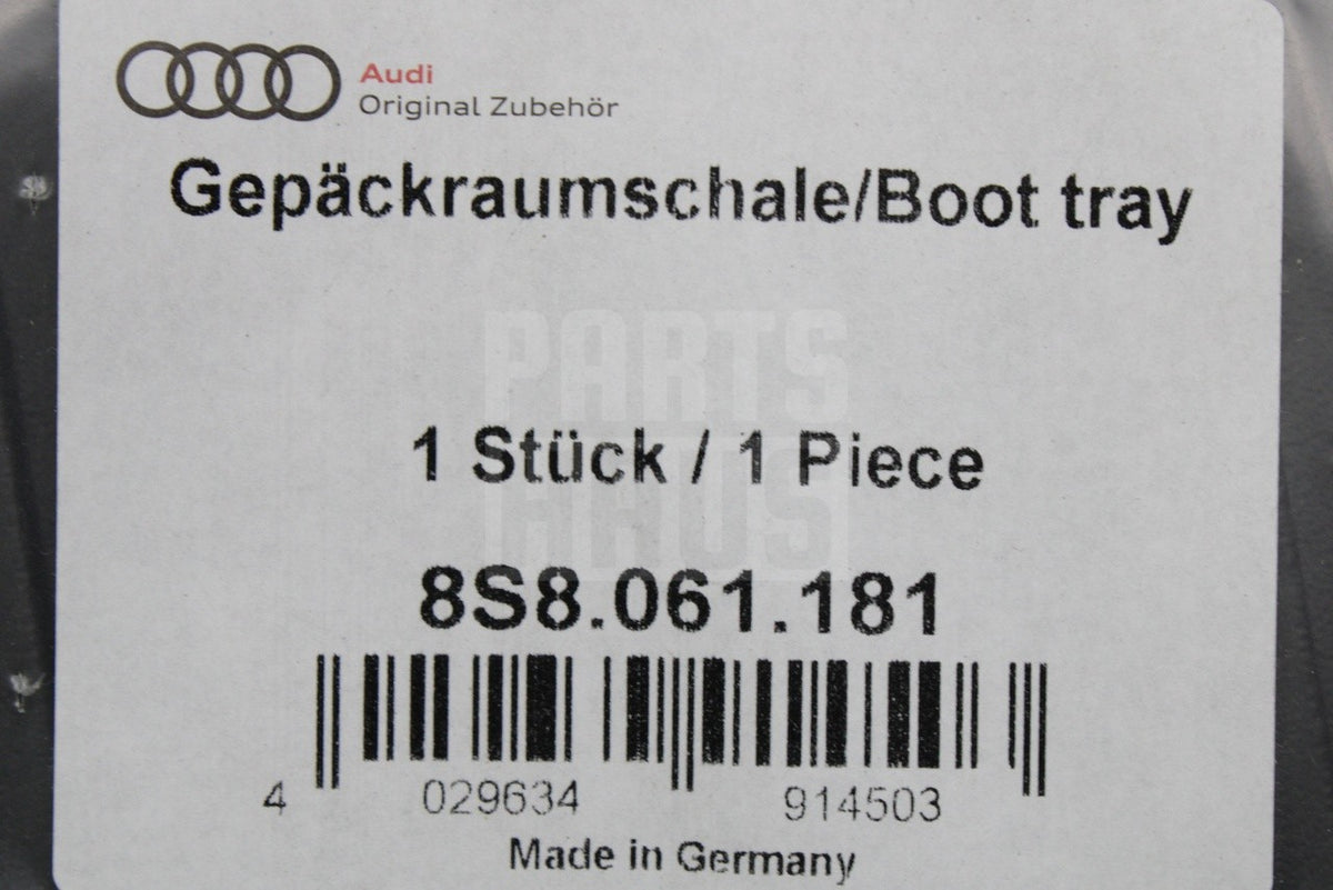 Audi TT TTS TTRS 2015-on boot load liner cargo mat (Coupe) 8S8061181