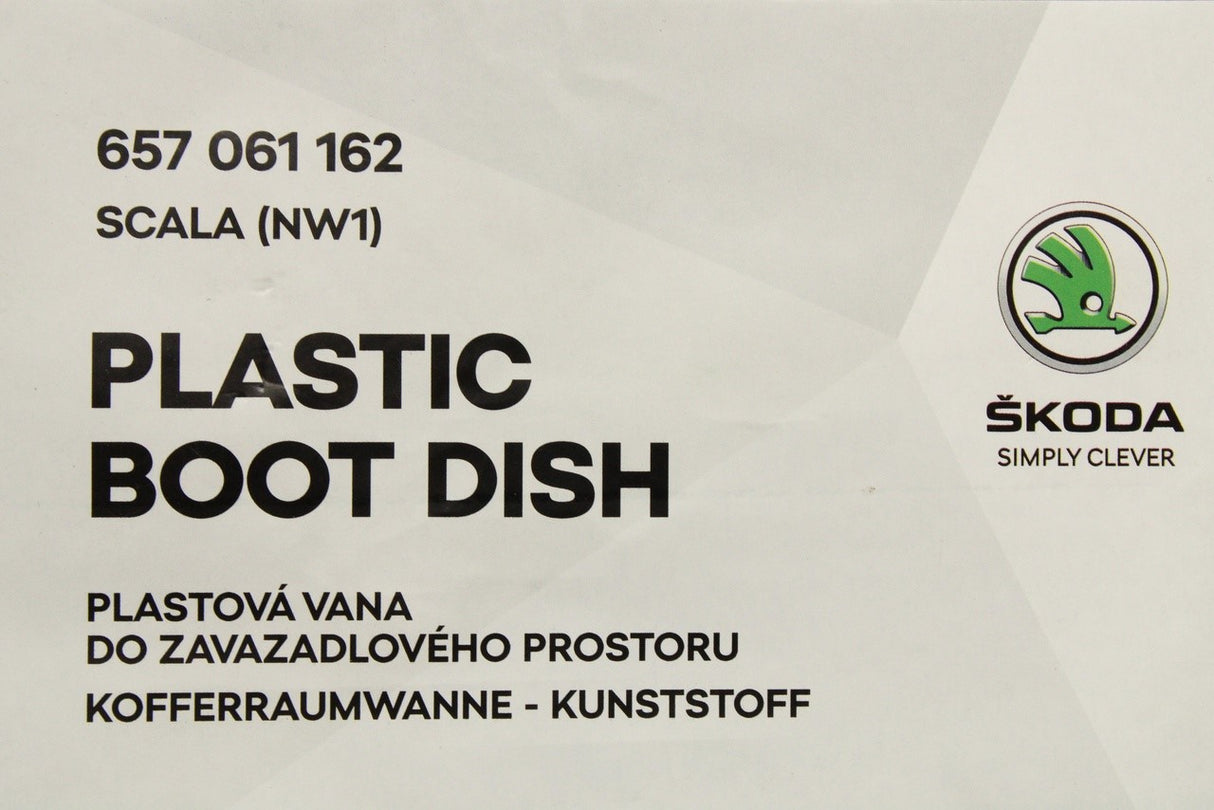 Skoda Scala 2019-on rigid boot liner 657061162