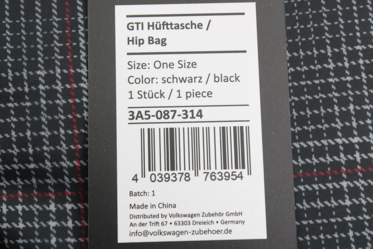 VW GTI collection hip pocket bag in black 3A5087314