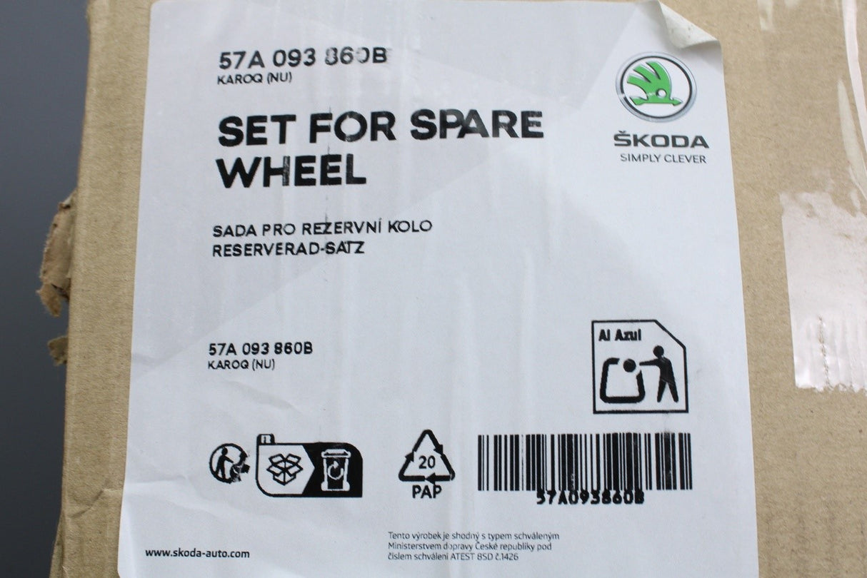 Skoda Karoq 2018-on 18 inch spare wheel tool kit 57A093860B