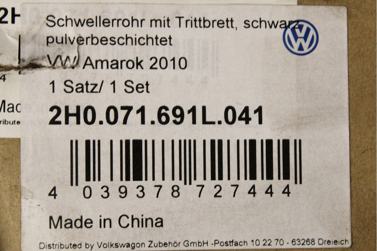 VW Amarok 2010-2022 black side steps 2H0071691L 041