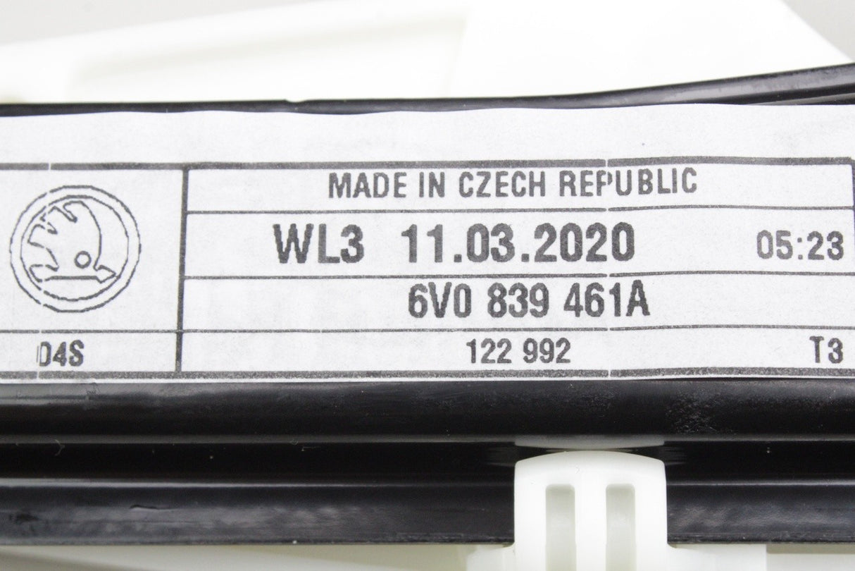 Skoda Fabia 2015-2023 rear door window regulator (left) 6V0839461A