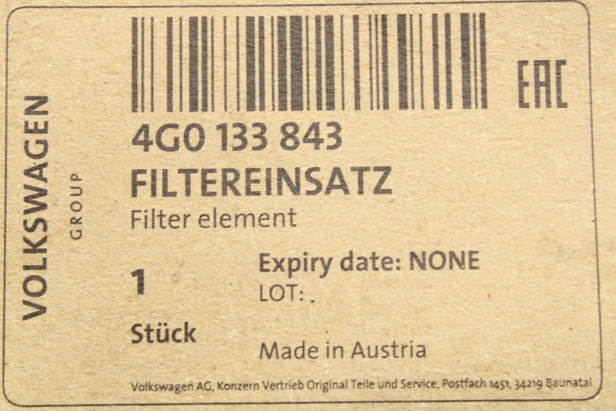 Audi A6 A7 A6 Allroad 2011-2018 air filter element (3.0 TDI) 4G0133843