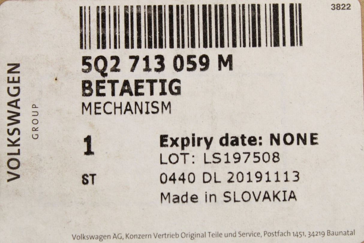 VW Golf MK7 MK7.5 SEAT Leon 2013-2020 DSG selector mechanism 5Q2713059M
