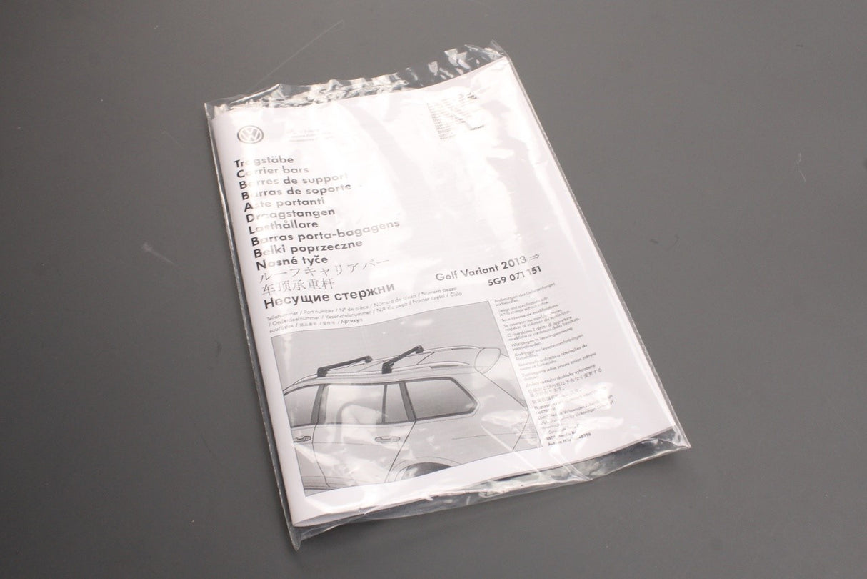 VW Golf Estate MK7 MK7.5 2014-20 accessory roof bar set 5G9071151A