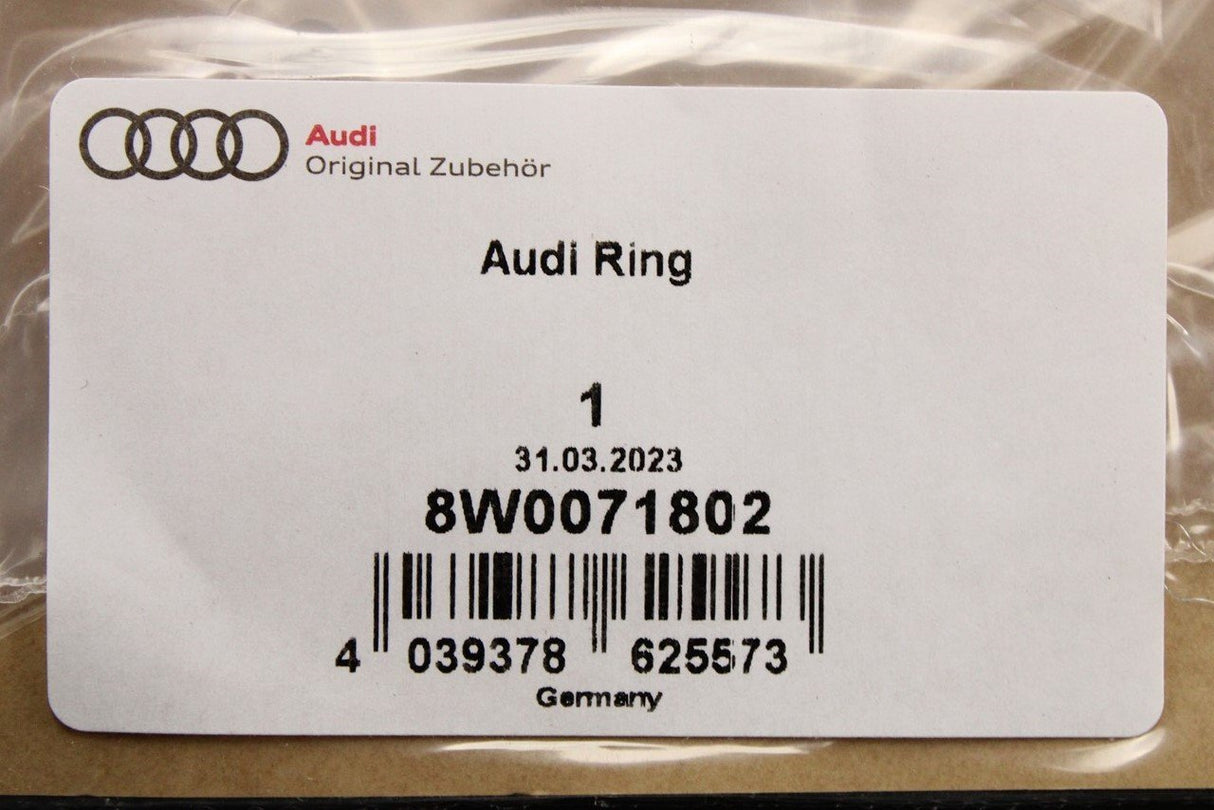 Audi A4 S4 Saloon 2016-on Audi rings logo rear badge (black) 8W0071802