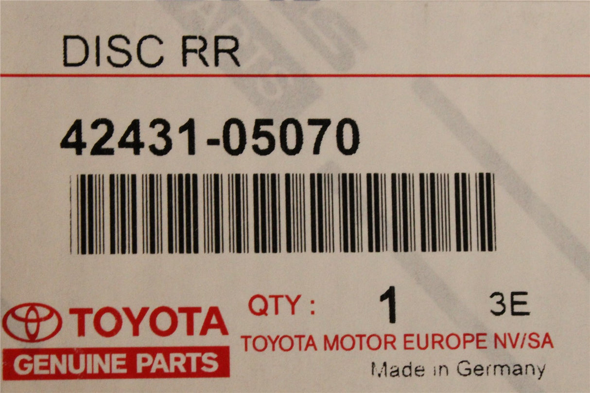 Toyota Avensis 2008-18 rear brake discs (x2) 42431-05070