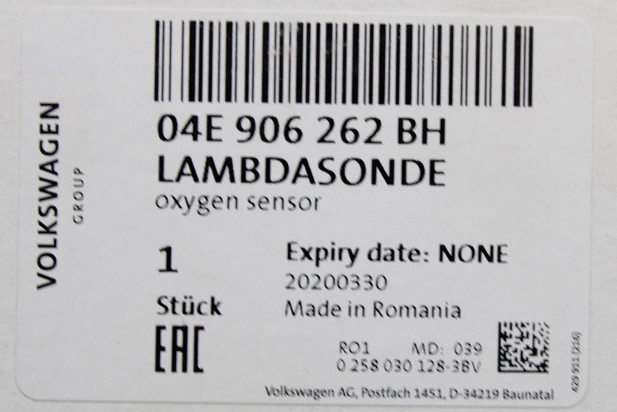 VW Polo 6C Skoda SEAT lambda sensor probe 1.2 TSI (pre-cat) 04E906262BH