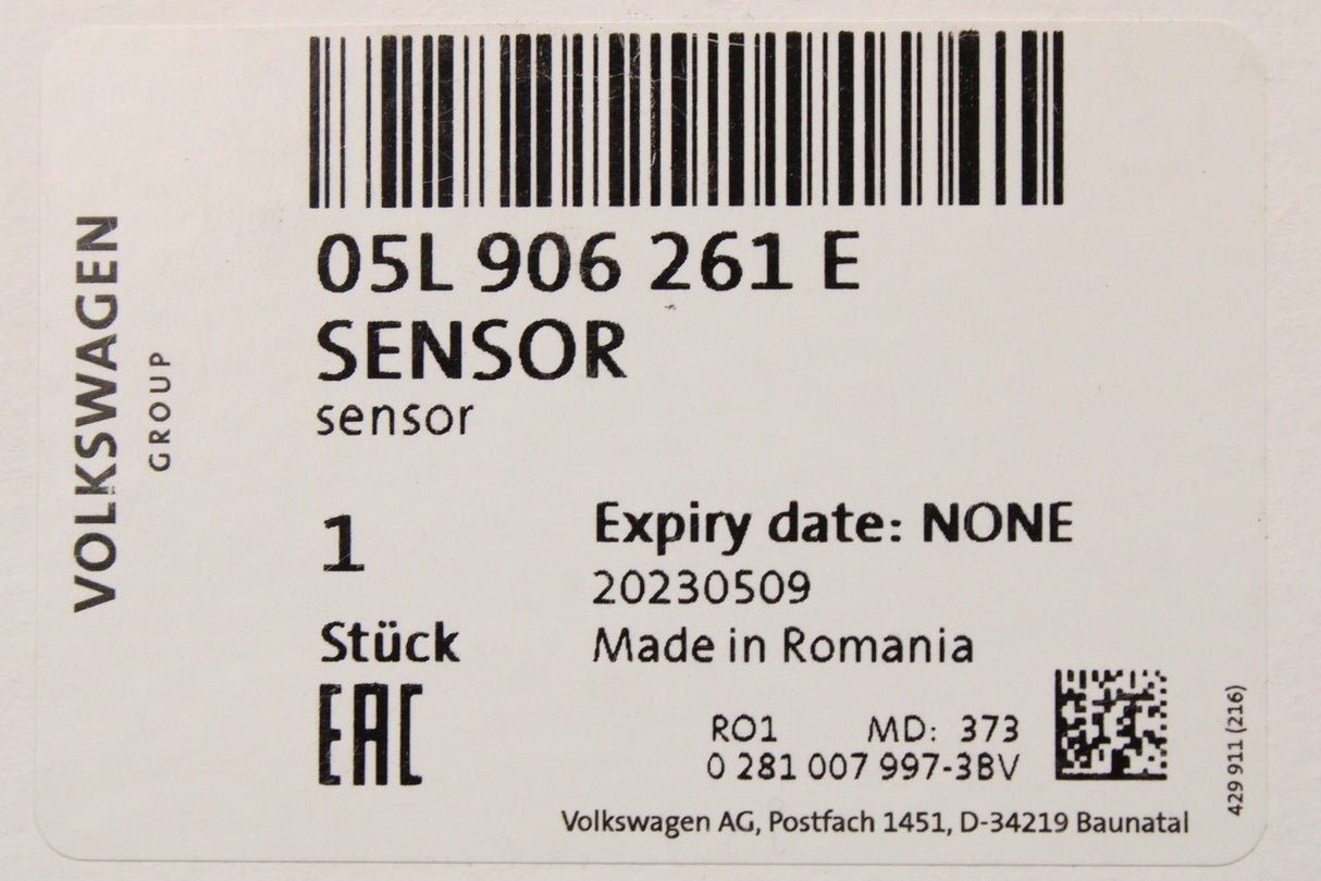 VW Golf Audi A3 Skoda SEAT 2015-on 2.0 TDI particle sensor 05L906261E