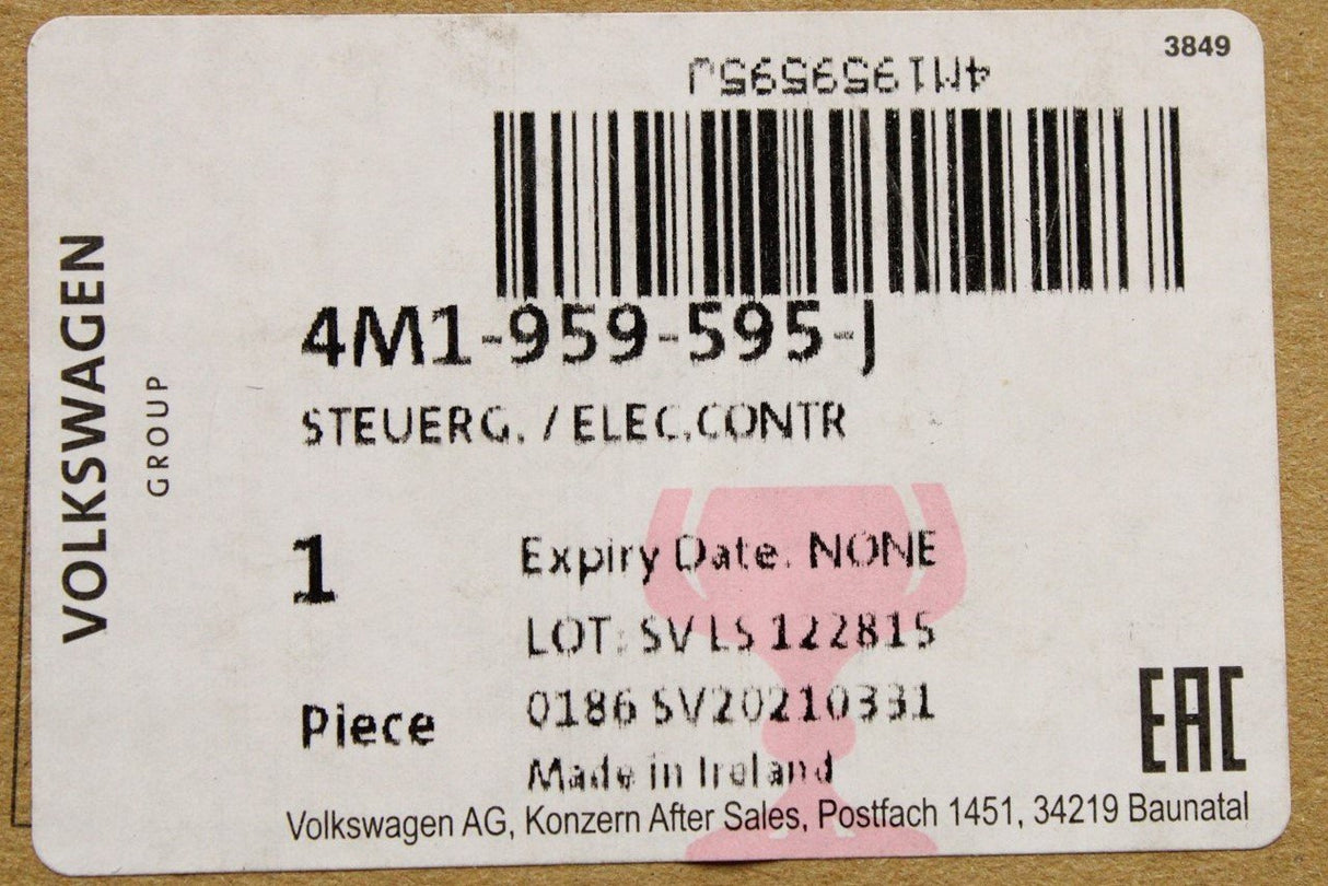VW Touareg Audi 2018-on A6 A7 A8 Q8 RS6 RS7 door control unit 4M1959595J