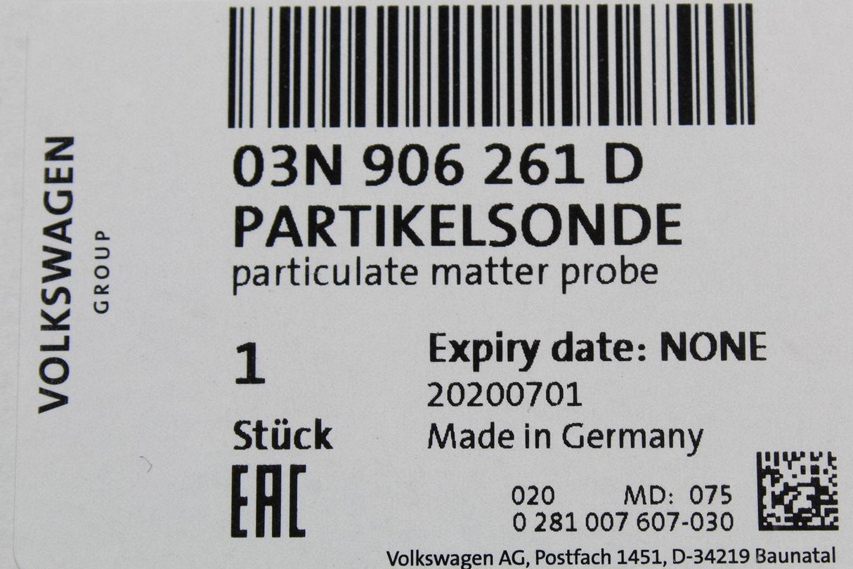 VW Crafter 2017-2021 particle sensor for 2.0 litre TDI 03N906261D