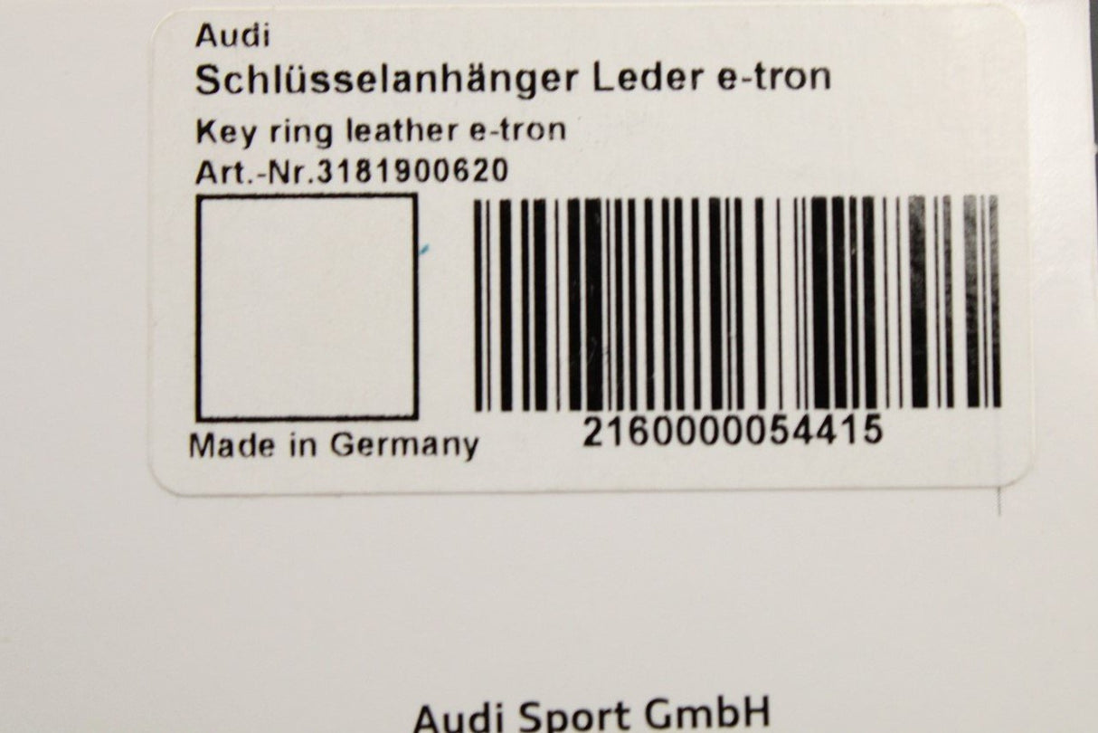 Audi e-Tron leather keyring 3181900620