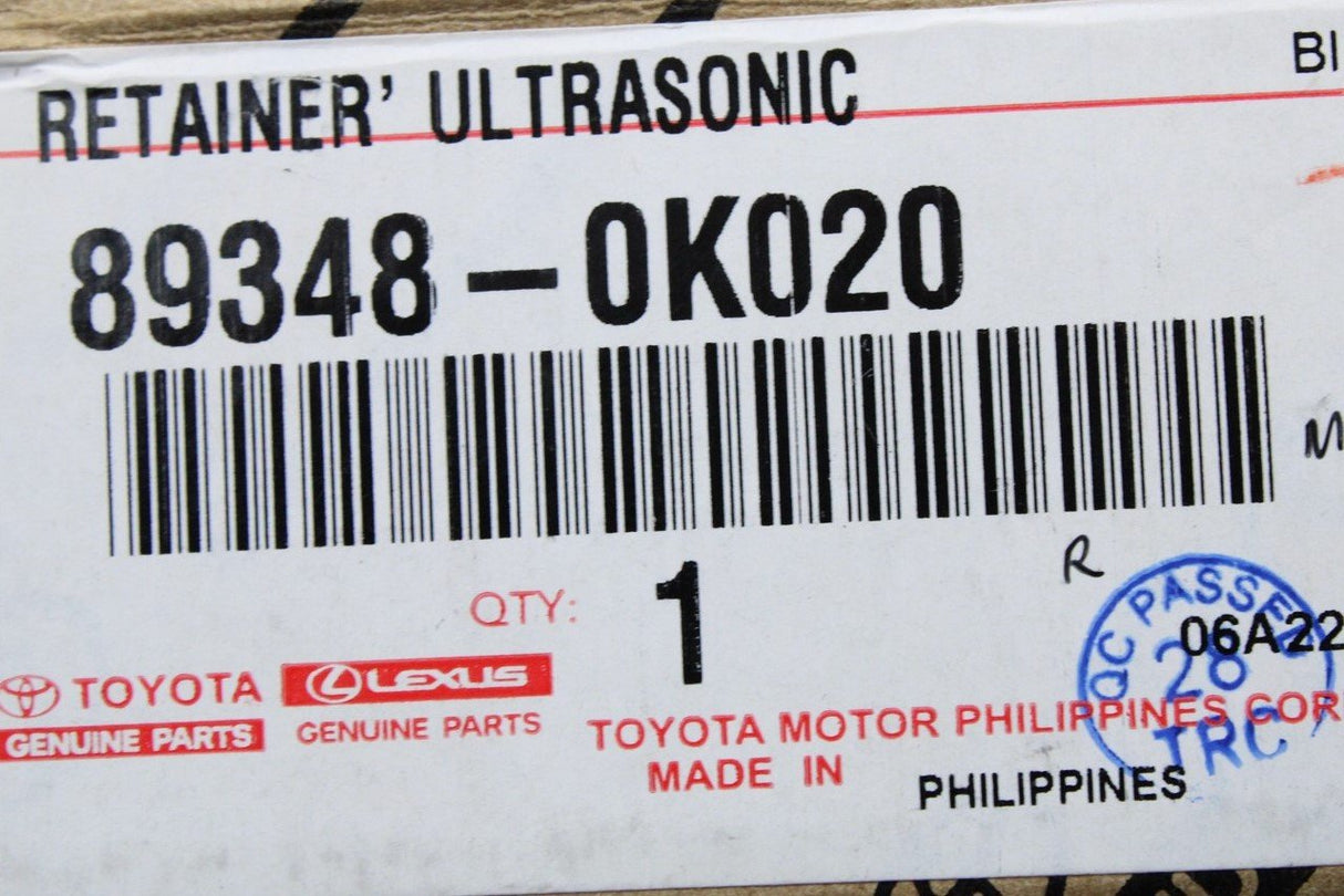 Toyota ultrasonic sensor retainer bracket 893480K020